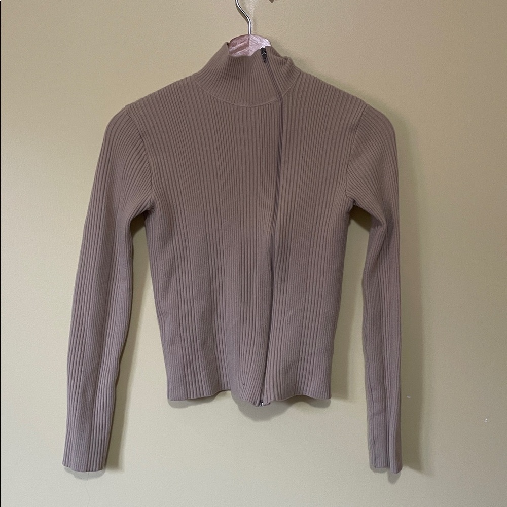 Liu Jo Asymmetrical Ribbed Turtleneck Sweater